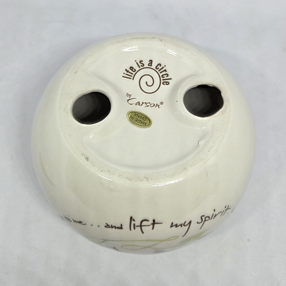 LIFE IS A CIRCLE Carson Round Tealight Candle Holder & Lid Live Laugh Love - Picture 9 of 10